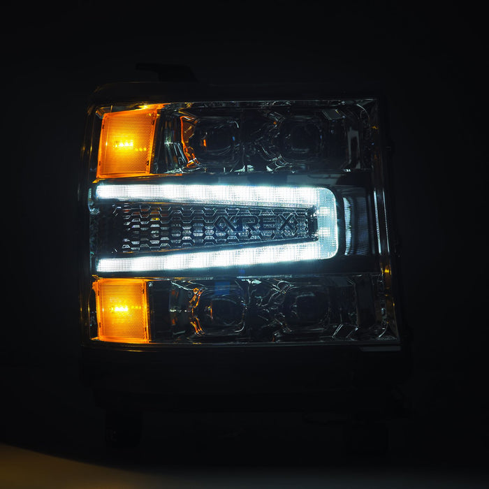 AlphaRex 880238 LED Projector Headlights in Chrome - Truck Part Superstore