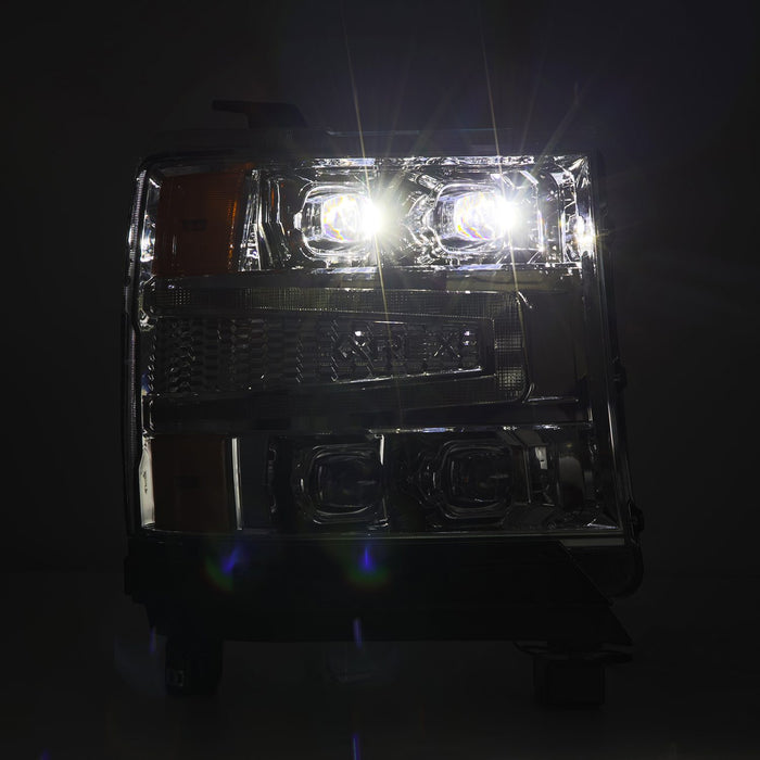 AlphaRex 880238 LED Projector Headlights in Chrome - Truck Part Superstore