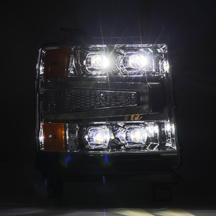 AlphaRex 880238 LED Projector Headlights in Chrome - Truck Part Superstore