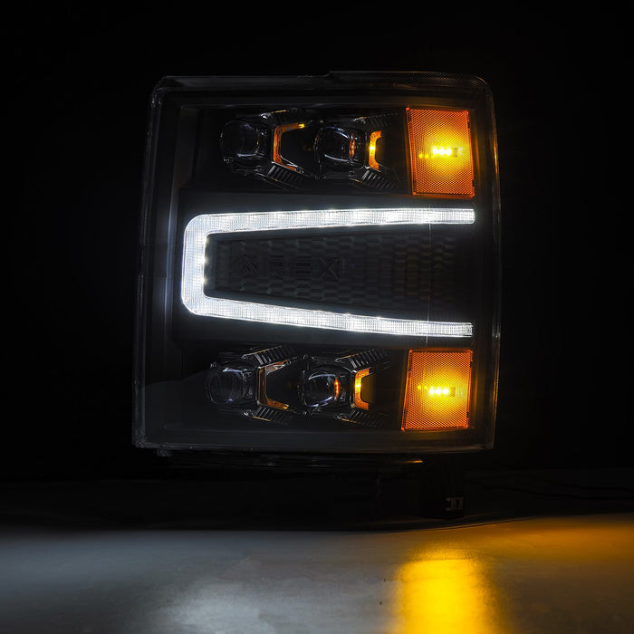 AlphaRex 880239 LED Projector Headlights in Black - Truck Part Superstore