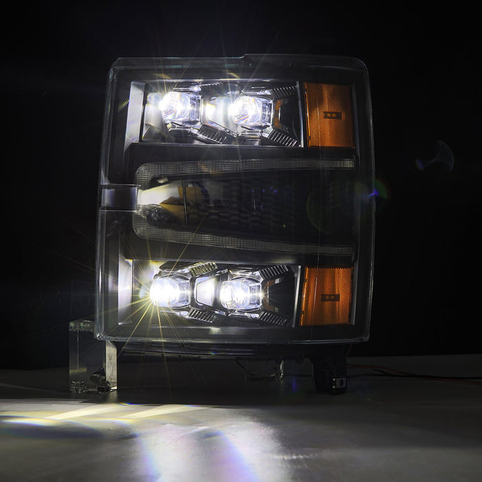AlphaRex 880239 LED Projector Headlights in Black - Truck Part Superstore