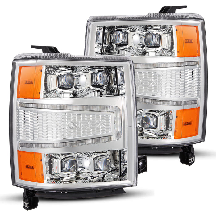 AlphaRex 880240 LED Projector Headlights in Chrome - Truck Part Superstore