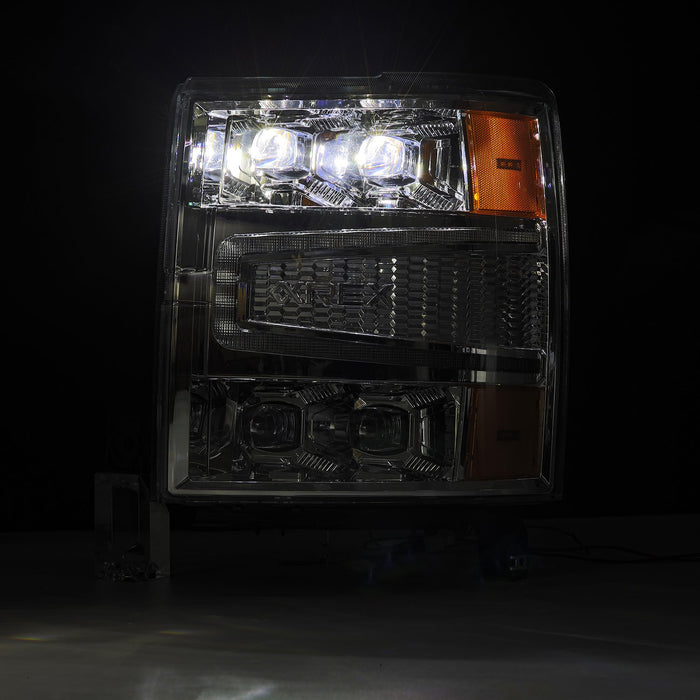 AlphaRex 880240 LED Projector Headlights in Chrome - Truck Part Superstore