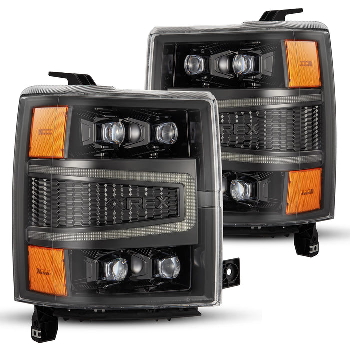 AlphaRex 880241 LED Projector Headlights in Alpha-Black - Truck Part Superstore