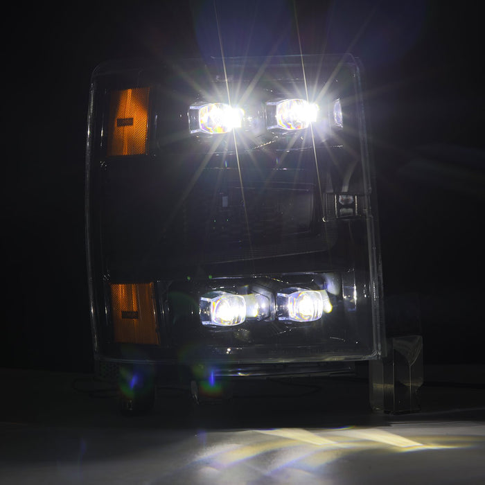 AlphaRex 880241 LED Projector Headlights in Alpha-Black - Truck Part Superstore