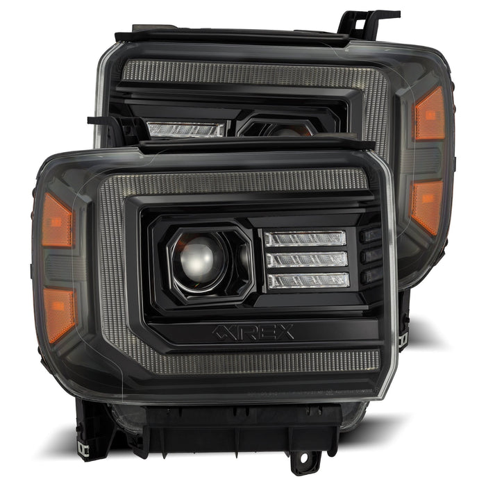 AlphaRex 880612 Projector Headlights Alpha-Black - Truck Part Superstore