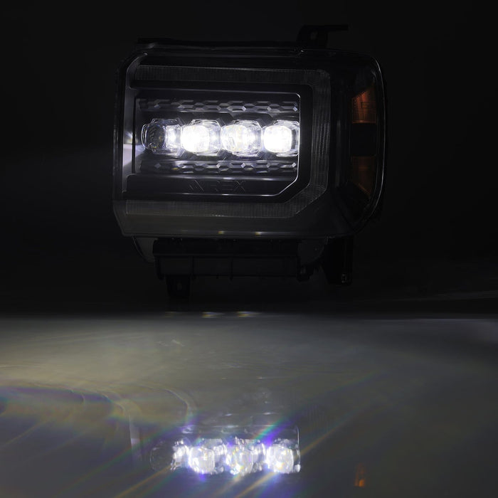AlphaRex 880617 LED Projector Headlights in Black - Truck Part Superstore