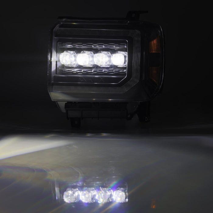 AlphaRex 880617 LED Projector Headlights in Black - Truck Part Superstore