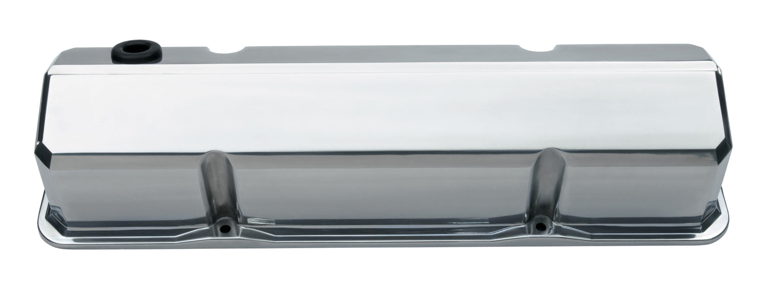 Proform 141-926 Valve Covers; Slant-Edge Tall; Die Cast; Polished Without Logos; SB Chevy - Truck Part Superstore