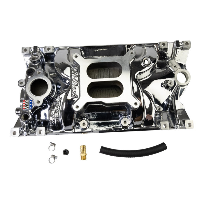 Edelbrock 2716-CP Edelbrock Perf EPS Manifold for Small-Block Chevy Vortec, Chrome Plasma Finish - Truck Part Superstore