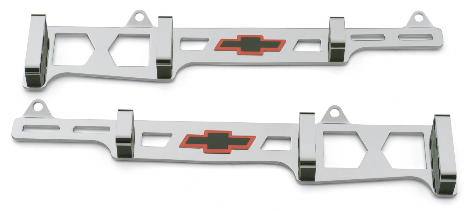 Proform 141-638 Spark Plug Wire Loom Set; Linear Style; With Bowtie Logo; Fits SB Chevy; Chrome - Truck Part Superstore