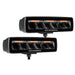 Go Rhino 750600622SBS Blackout Combo Series Lights - Pair of Sixline Spot Lights With Amber Accent - Truck Part Superstore