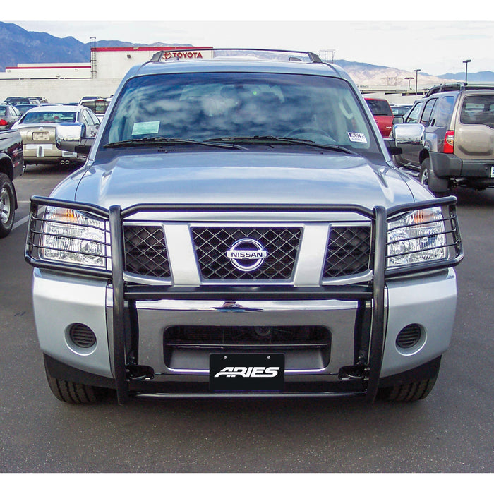 ARIES 9046 Black Steel Grille Guard, Select Nissan Armada, Titan for Select Nissan TITAN