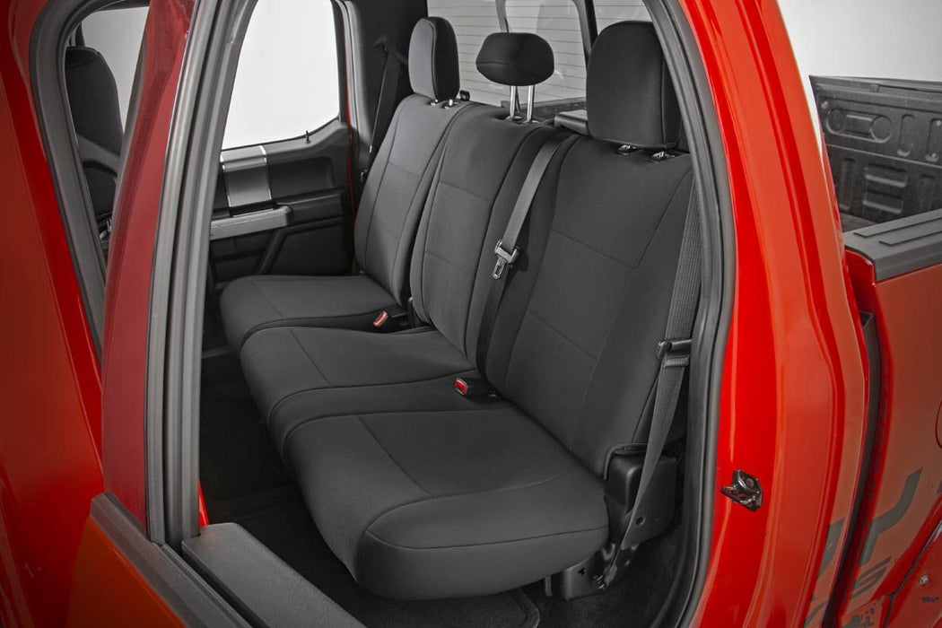 Rough Country 91017 Seat Covers Rear Bench Seat Ford F-150 (15-21)/Super Duty (17-23) Rough Country - Truck Part Superstore