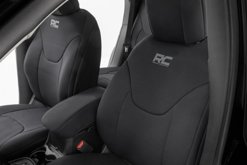 Rough Country 91048 Seat Covers Front Row and Rear Row Bench Jeep Cherokee KL 2WD/4WD (14-22) Rough Country - Truck Part Superstore