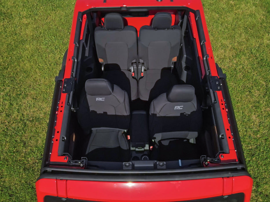 Rough Country 91050 Seat Covers Bucket Seats Front Row and Rear Row Ford Bronco 2 Door (21-23) Rough Country - Truck Part Superstore