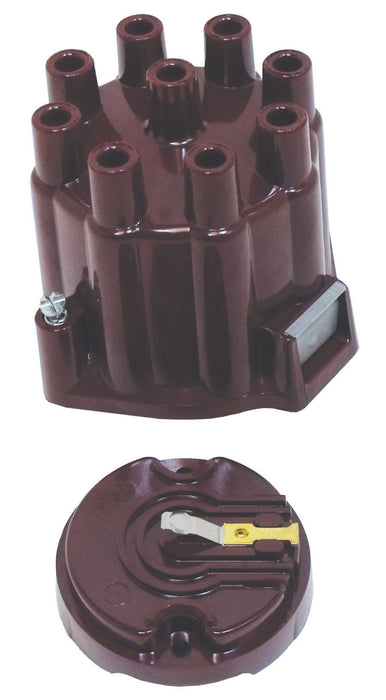 Taylor Cable 918120 Ignition Cap And Rotor Kit; w/o HEI; Burgundy; - Truck Part Superstore