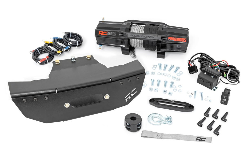 Rough Country 93157 Winch Mount RS6500S Polaris RZR Turbo S 4WD (18-21) Rough Country - Truck Part Superstore