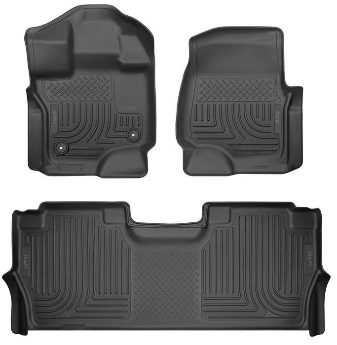 Husky Liners 94121 Weatherbeater-Front/2nd Seat Floor Liners for Select Ford F-150, Ford F-150 Lightning