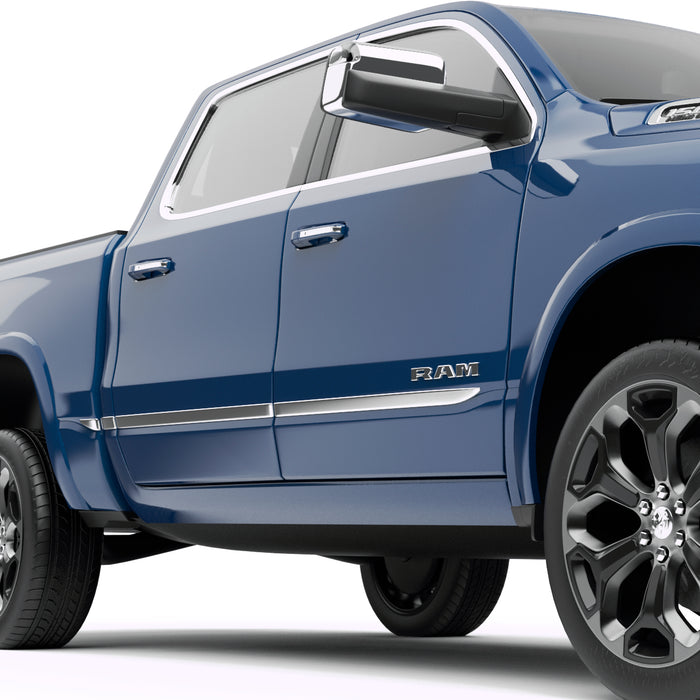 EGR 952954 EGR Chrome rugged look body side molding 4pc set - Truck Part Superstore