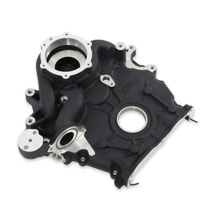 Holley 97-418 Timing Cover; Fits w/Ford 7.3 Liter Godzilla Engine; Cast Aluminum; Black; - Truck Part Superstore