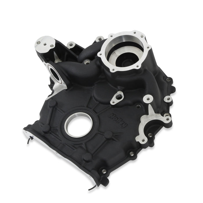 Holley 97-418 Timing Cover; Fits w/Ford 7.3 Liter Godzilla Engine; Cast Aluminum; Black; - Truck Part Superstore