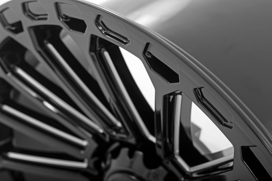 Rough Country 97221010 97 Series Wheel One-Piece Gloss Black 22x10 8x6.5 -19mm Rough Country - Truck Part Superstore