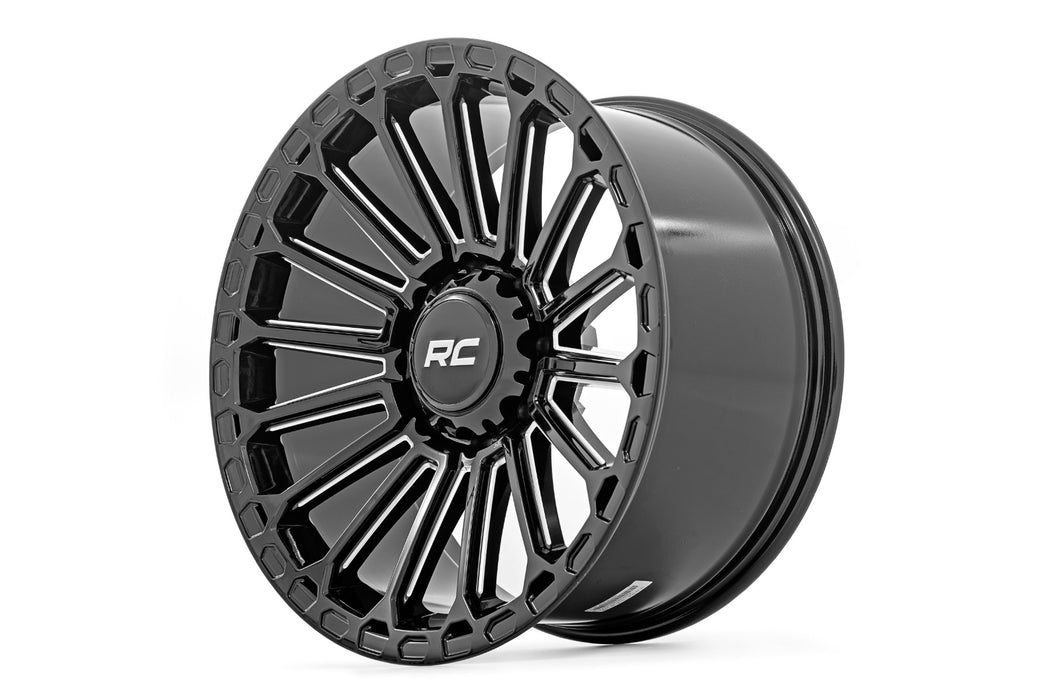 Rough Country 97221012 97 Series Wheel One-Piece Gloss Black 22x10 6x5.5 -25mm Rough Country - Truck Part Superstore