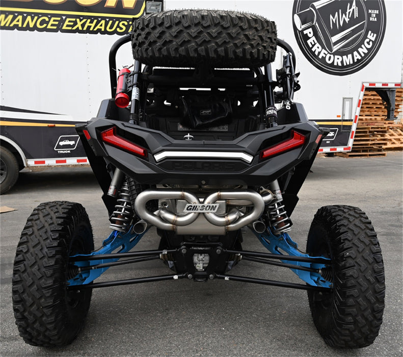 Gibson Performance Exhaust 98052 Polaris UTV Dual Side Exhaust; Black Stainless - Truck Part Superstore