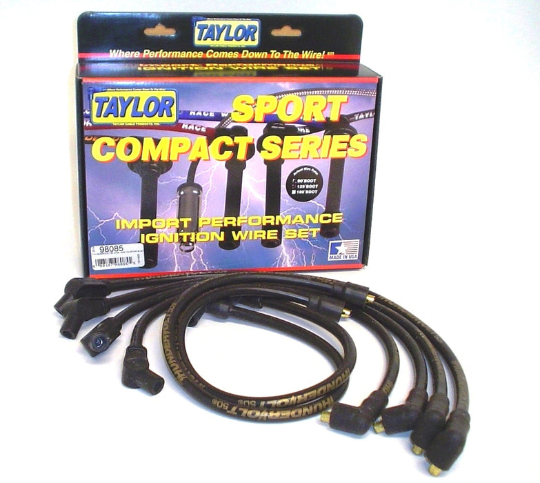 Taylor Cable 98085 ThunderVolt 50 10.4mm Ignition Wire Set; Custom Fit; Black - Truck Part Superstore