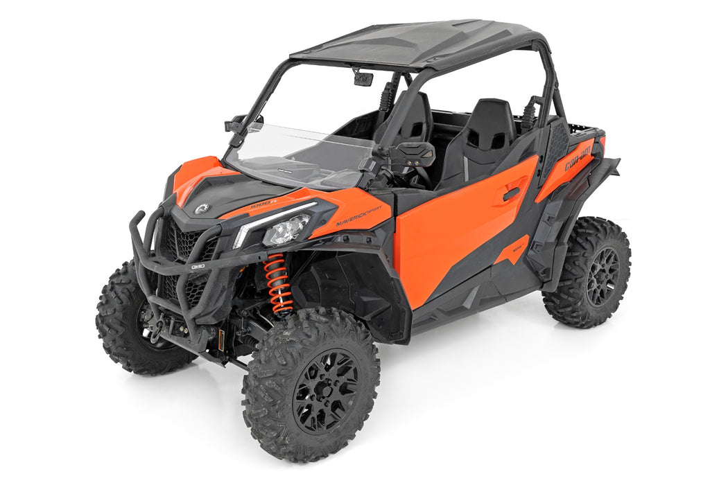 Rough Country 98101931 Half Windshield Scratch Resistant Can-Am Maverick Sport Rough Country - Truck Part Superstore