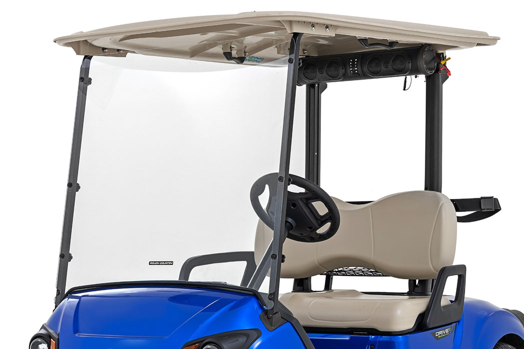 Rough Country 98102240 Full Windshield Scratch Resistant Yamaha Drive2 Golf Cart (2022) Rough Country - Truck Part Superstore
