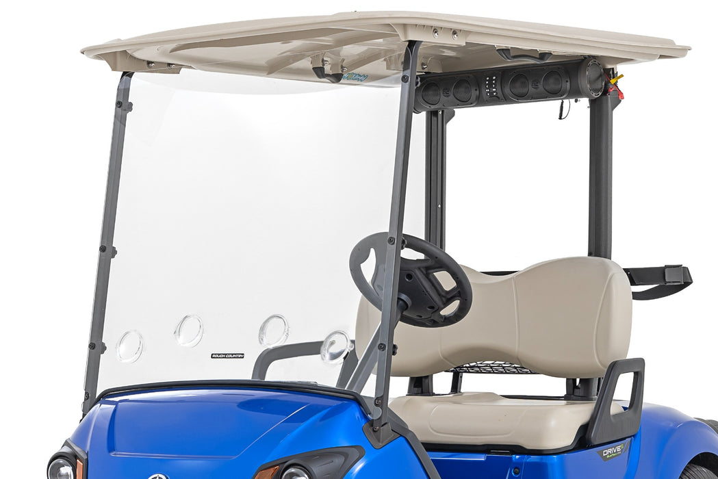 Rough Country 98202240 Vented Full Windshield Scratch Resistant Yamaha Drive2 Golf Cart (2022) Rough Country - Truck Part Superstore