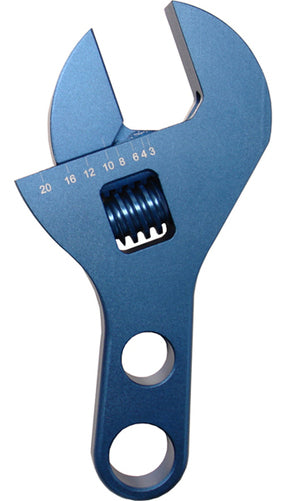 ProForm 67724 Adjustable AN Fitting Wrench Compact Stubby Design Fits AN Fitting Sizes 10AN-20AN Blue Anodized Billet Aluminum Proform - Truck Part Superstore