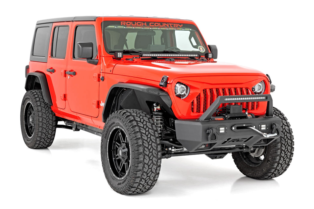 Rough Country 99036 High Clearance LED Flat Fender Flare Kit UV Treated Jeep Wrangler JL (18-23) Rough Country - Truck Part Superstore