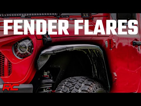 Rough Country 99036 High Clearance LED Flat Fender Flare Kit UV Treated Jeep Wrangler JL (18-23) Rough Country - Truck Part Superstore