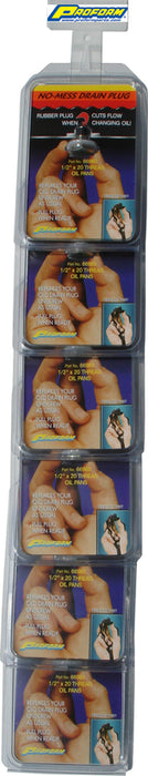 ProForm 66960C Engine Oil Pan Drain Plug No-Mess Model POP Display Clipstrip Set of 6 Pieces Proform - Truck Part Superstore