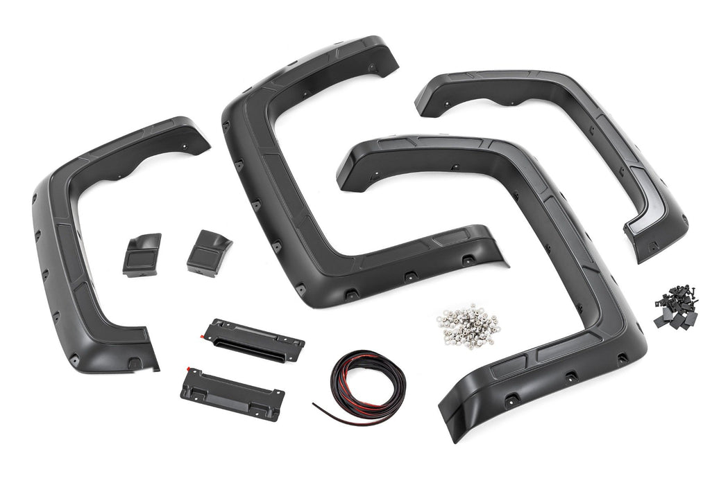 Rough Country A-C11412 Defender Pocket Fender Flares 6 and 8 Foot Bed Chevy Silverado 1500 (14-18)/Silverado 2500HD (15-19) Rough Country - Truck Part Superstore