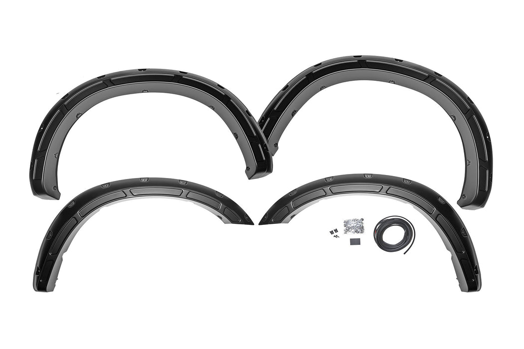 Rough Country A-D10917 Defender Pocket Fender Flares Gloss Black Ram 2500/3500 2WD/4WD (20-23) Rough Country - Truck Part Superstore