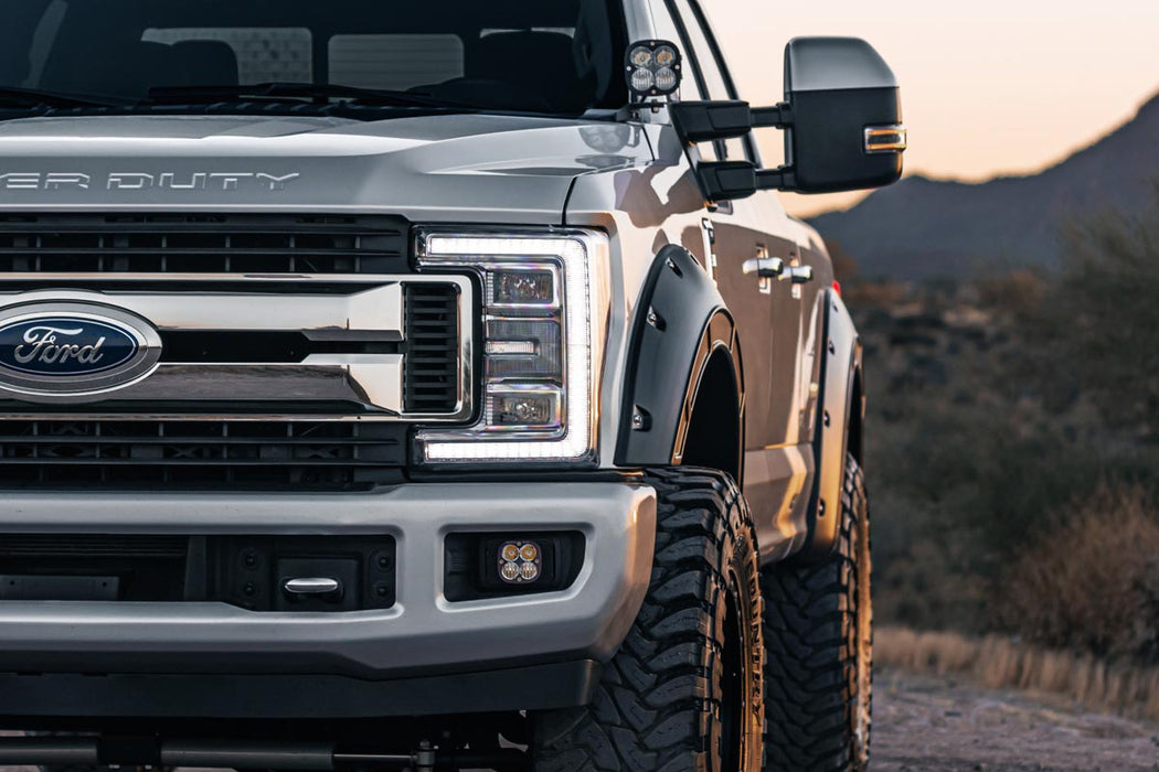 Rough Country A-F21112-G1 Defender Pocket Fender Flares Absolute Black Ford Super Duty (17-22) Rough Country - Truck Part Superstore