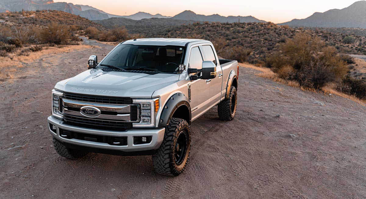Rough Country A-F21112-UX Defender Pocket Fender Flares Ingot Silver Metallic Ford Super Duty (17-22) Rough Country - Truck Part Superstore