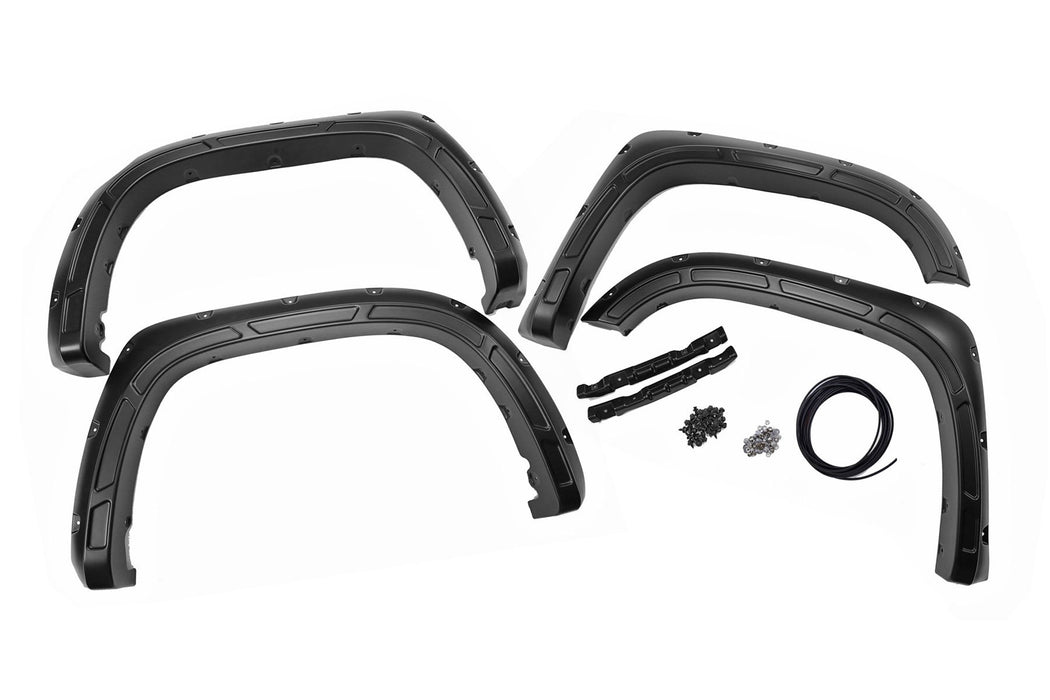 Rough Country A-T11411 Defender Pocket Fender Flares Flat Black Toyota Tundra 2WD/4WD (14-21) Rough Country - Truck Part Superstore
