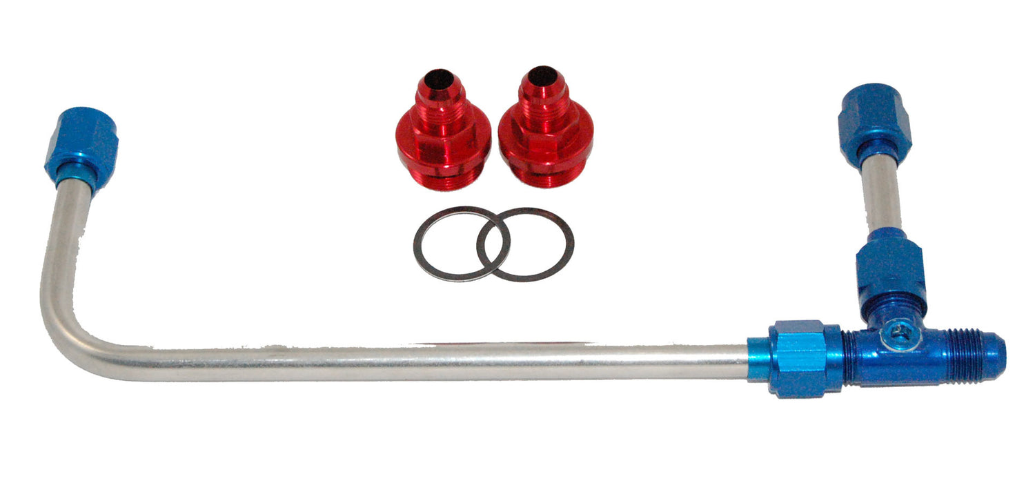 ADVANCED ENGINE DESIGN 60946 Polished S/S 4160 Carb. Fuel Line Kit