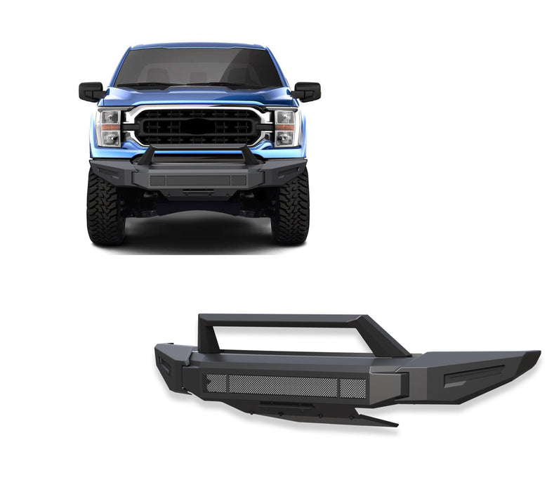 Black Horse Off Road AFB-F121 Armour II Heavy Duty Modular Front Bumper - Truck Part Superstore