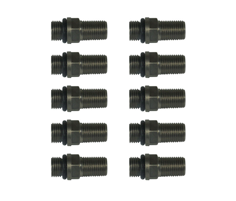 AFCO RACING PRODUCTS 550000050-10 Schrader Valve 5-16-32 Stainless Steel 10 Pack