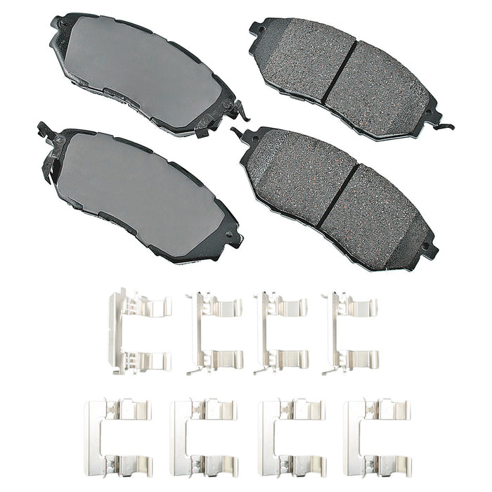 AKEBONO BRAKE CORPORATION ACT1078A ProACT Ultra-Premium Bra ke Pads - Front