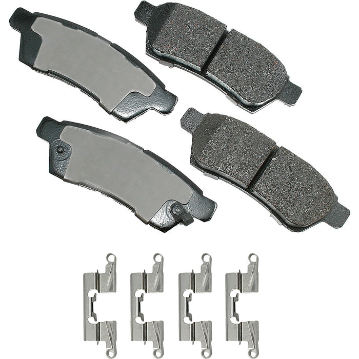 AKEBONO BRAKE CORPORATION ACT1100 ProACT Ultra-Premium Bra ke Pads - Rear