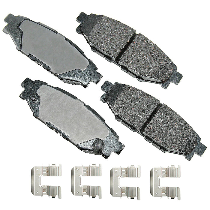 AKEBONO BRAKE CORPORATION ACT1114A ProACT Ultra-Premium Bra ke Pads - Rear