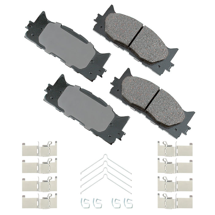 AKEBONO BRAKE CORPORATION ACT1222A ProACT Ultra-Premium Bra ke Pads - Front