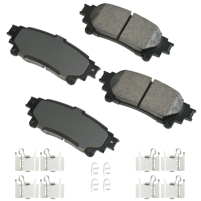 AKEBONO BRAKE CORPORATION ACT1391A ProACT Ultra-Premium Bra ke Pads - Rear
